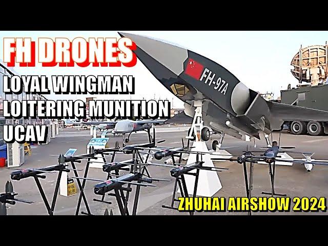 China FH Family of Drones: Loitering Munition, UCAV & Loyal Wingman Showcased at Zhuhai Airshow 2024