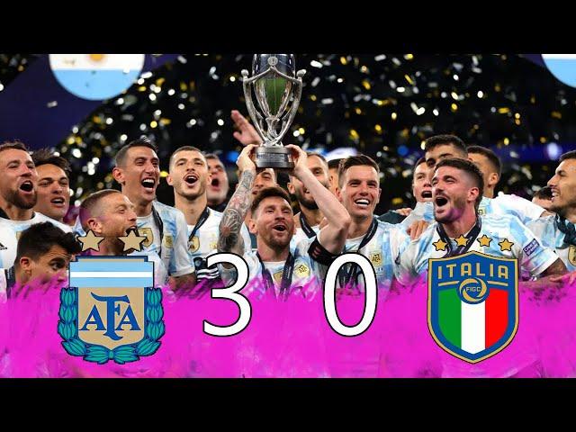 Argentina 3 vs Italia 0 - Finalissima 2022 - Partido Completo