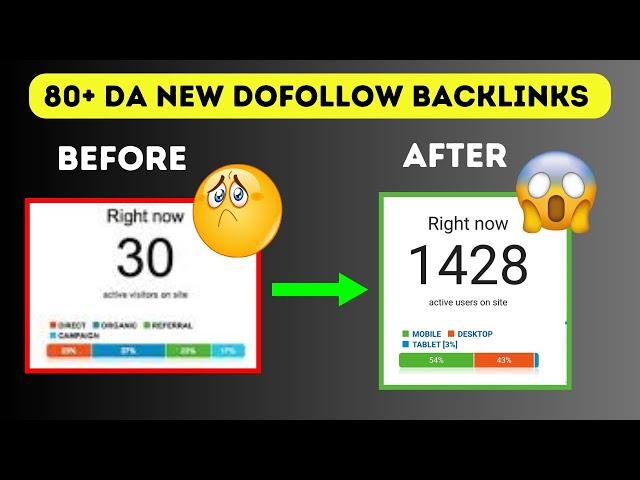 80+ DA New Dofollow Backlinks कैसे बनाए 2024