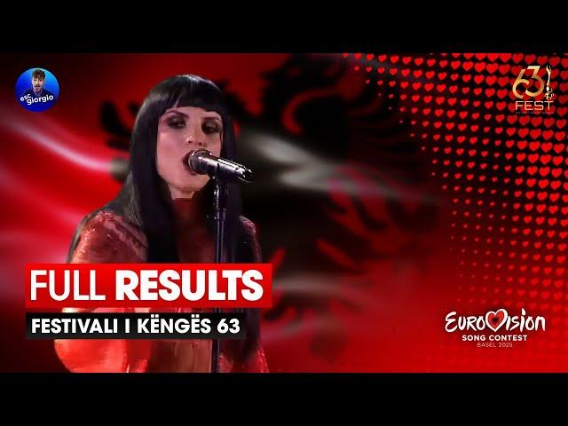  Festivali i Këngës 63: Full Results