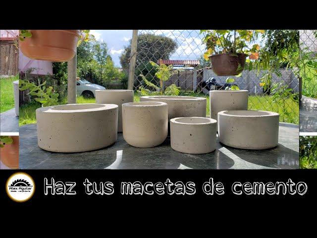 How to make cement pots, complete step-by-step tutorial.