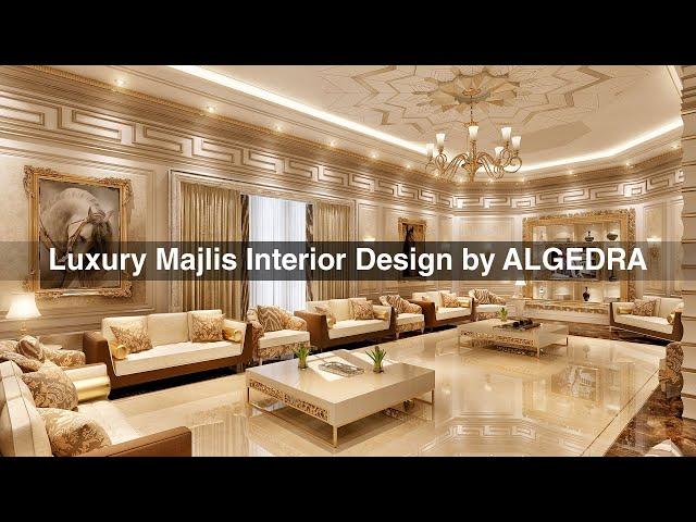 Luxury Majlis Interior Design by ALGEDRA #Dubai #classicstylefurniture
