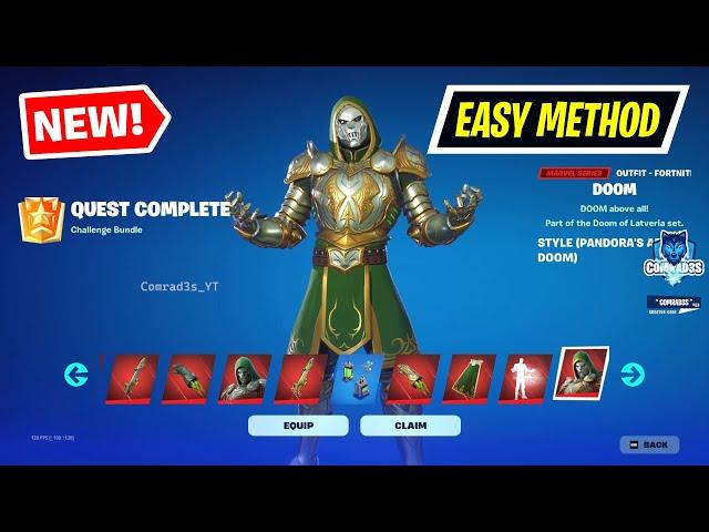 Fortnite Complete Doom Quests - How to get Doctor Doom Skin and His Style, All Rewards in Fortnite