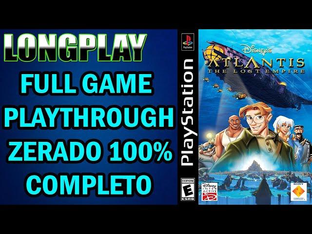 Longplay Disney's Atlantis The Lost Empire [PS1] Full Game Playthrough Zerado 100% Completo