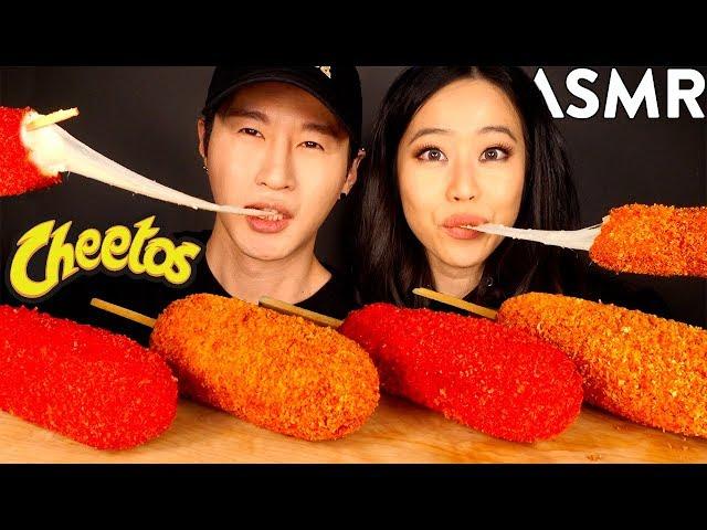 ASMR HOT CHEETOS MOZZARELLA CORN DOGS with STEPHANIE SOO