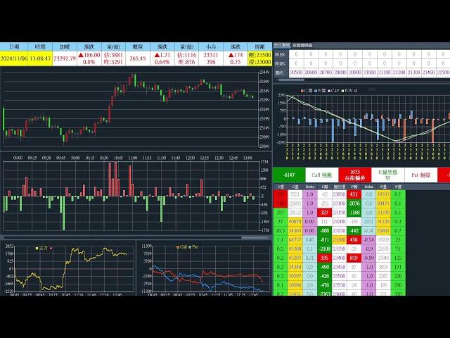 20241106 台指期當沖、選擇權籌碼、即時盤中數據直播