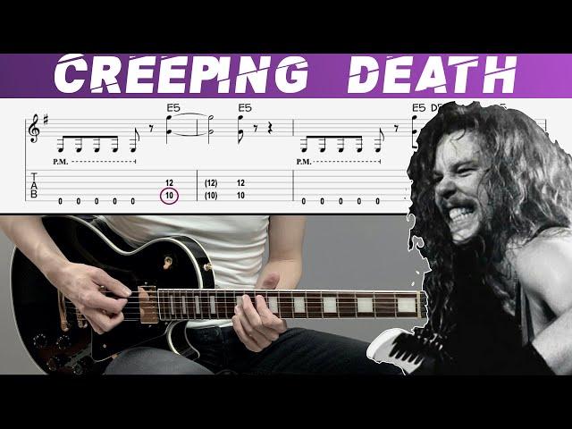 METALLICA - CREEPING DEATH (Guitar cover with TAB | Lesson)