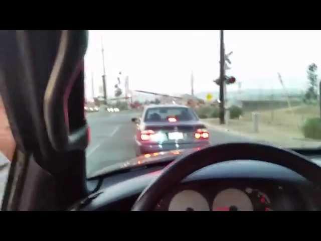 Train Horn Prank at Rail Road Crossing.