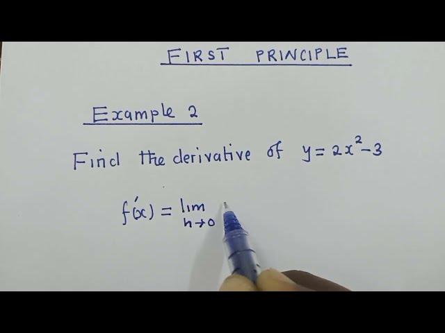 Derivative by first principle- Example 2.