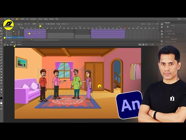 Make Cartoon Video For YouTube Channel|2D Animation Step By Step |Make Cartoon|@LearnAnimationHindi