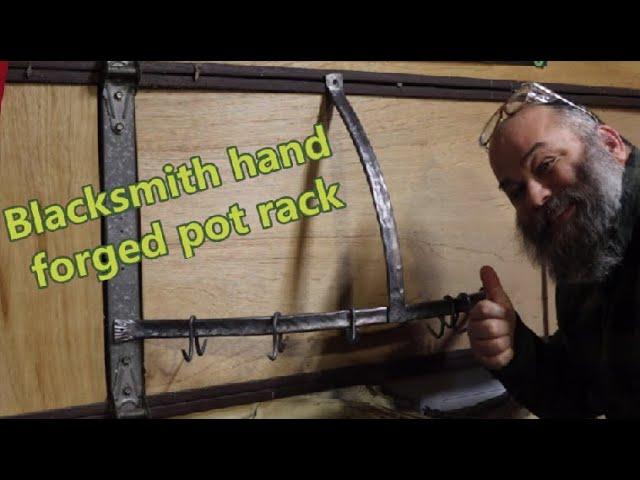 Blacksmith's hand forged pot rack #blacksmith #handmade