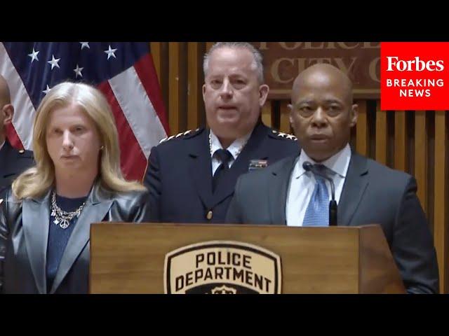 JUST IN: NYC Mayor Eric Adams Holds Press Briefing With NYPD Ahead Of Planned Anti-Trump Protests