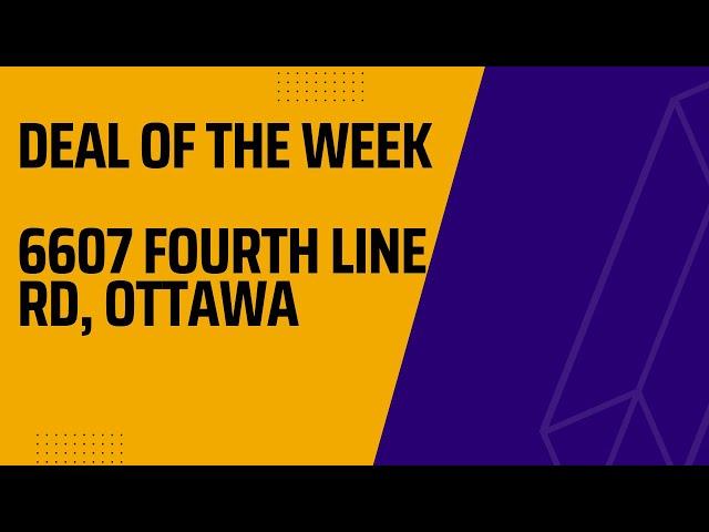 Max's Deal of the Week | 6607 Fourth Line Rd, Ottawa