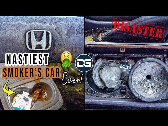 Deep Cleaning the NASTIEST Smoker's Car I've Ever Seen! | The Detail Geek