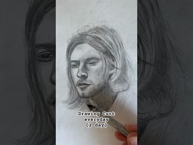 Nirvana. Draw Cobain everyday. Day 2