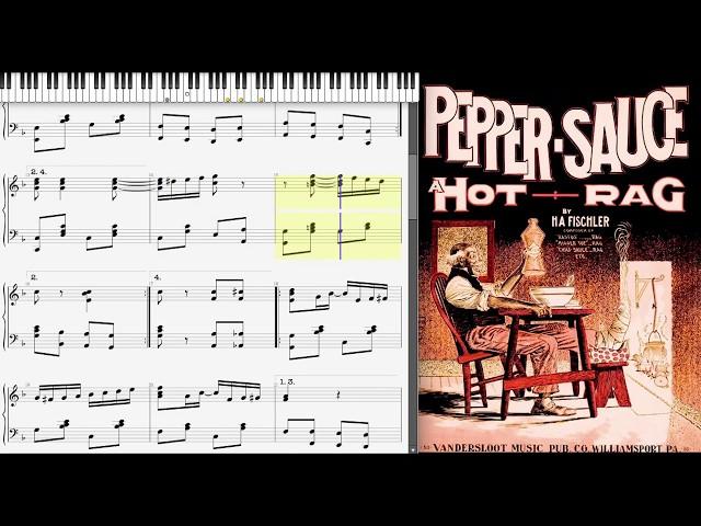 Pepper Sauce by Harry Fischler (1910, Ragtime piano)