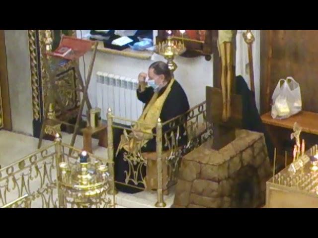 Протоиерей Владимир Агриков на всенощной в Тайнинском (Мытищи)
