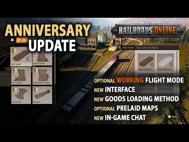 Railroads Online Anniversary Update. FIXED Flight mode, New Menus, Easy Load & more