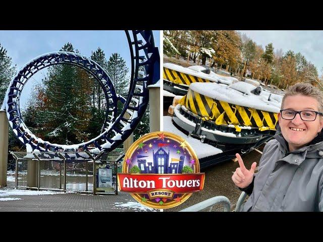 Alton Towers In The Snow & NEW TOP SPIN Ride Has Arrived!