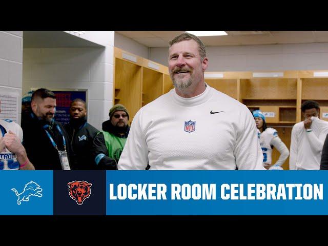 Lions at Bears postgame locker room celebration