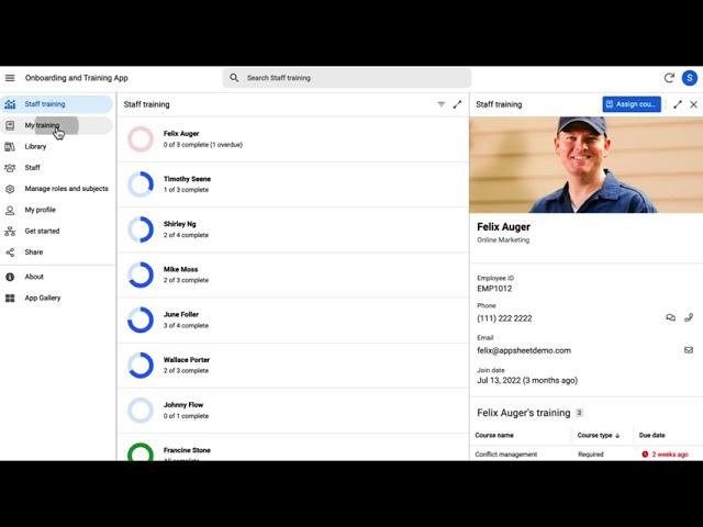 AppSheet App for Onboarding and Training