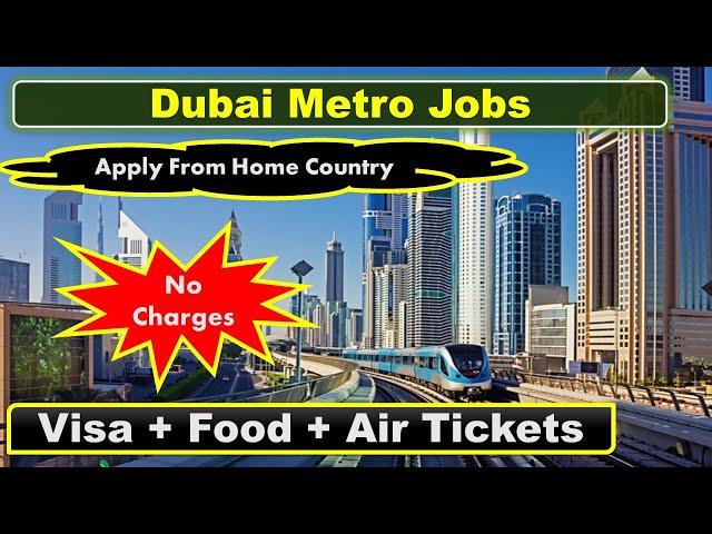 Dubai Metro Jobs In Dubai With Free Visa & Room #dubaimetrojobs #jobsindubai