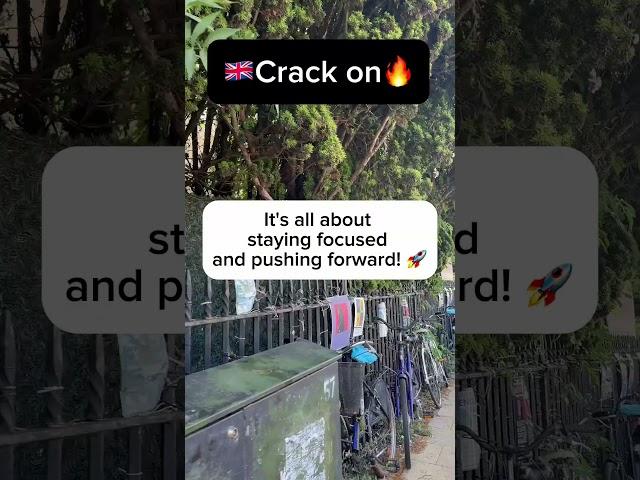  British English Phrasal Verb: "Crack On"  #britishslang #uk #usa #englishteacher