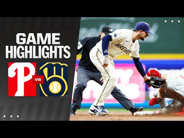 Phillies vs. Brewers Game Highlights (9/17/24) | MLB Highlights