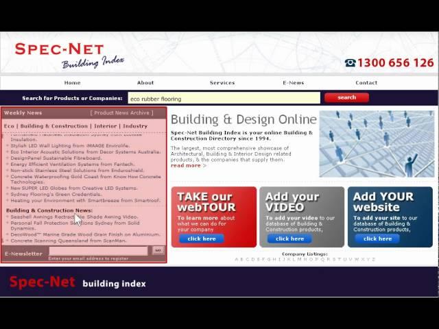 Spec-Net Building Index webTour