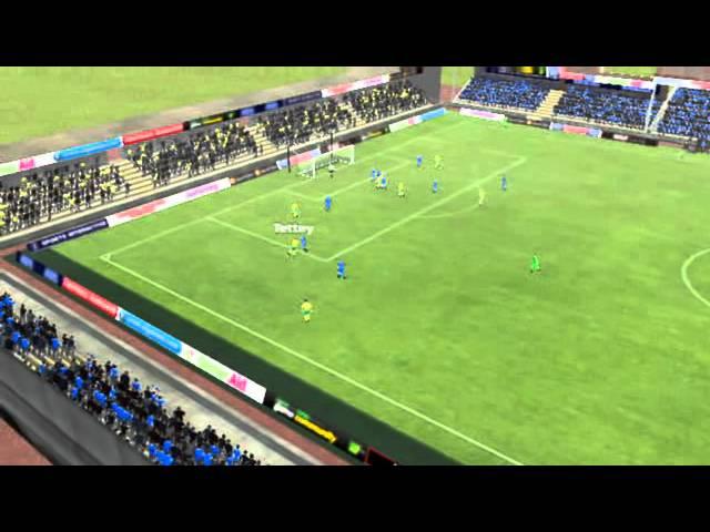 My 1st Goal scored on FM13 - By Tetty in the 20th min