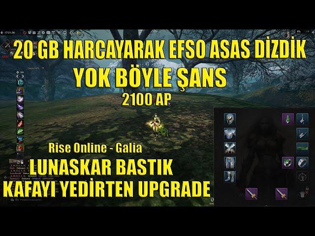 Rise Online Yok Böyle Şans | 20 Gbye Asas Dizdik | Lunaskar Bastık | İnanılmaz Upgrade