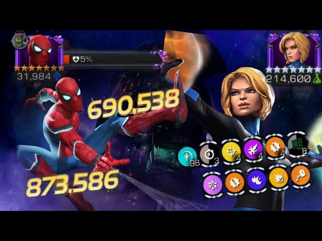 Starky Shreds Through Invisible Women's Shield Easy | MCOC Raids