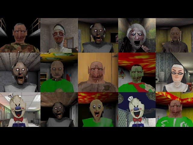 Granny 1 Vs Granny 2 Vs The Twins Vs The Twins Baldi's Vs Evil Nun 1 & 2 Vs Ice Scream 2 & 4