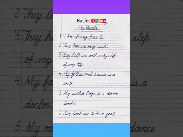 10 lines on My Parents in English | Write 10 lines on my parents | 10 sentences about my parents