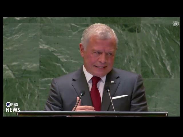 WATCH: King Abdullah II bin Al-Hussein of Jordan addresses 2024 UN General Assembly