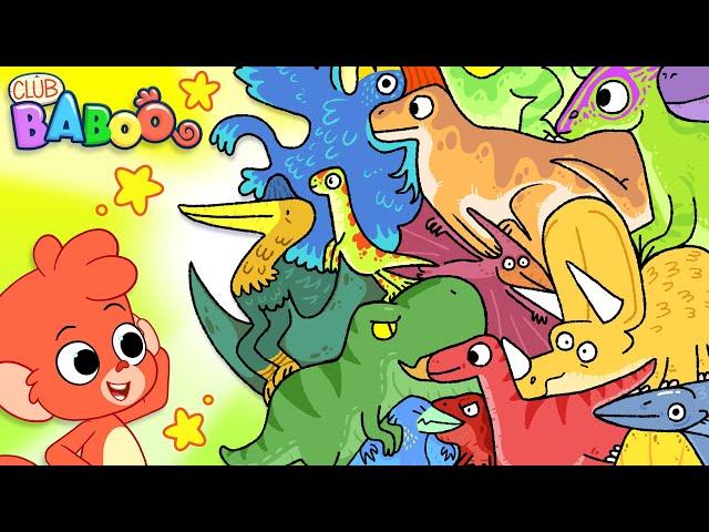 Club Baboo Dinosaurs | LONG 2+ HOUR VIDEO | Learn Dinosaur Names like T-Rex with Puzzles