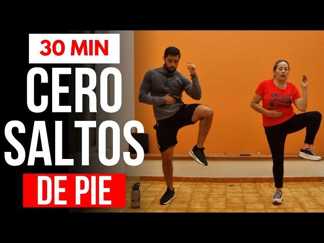 cardio abdomen y cintura totalmente de pie  caminata en casa sin saltos y sin impacto