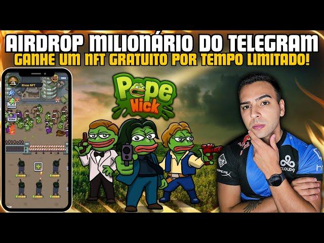 PEPE WICK | O NOVO AIRDROP MILIONÁRIO E GRATUITO DO TELEGRAM - POR TEMPO LIMITADO #airdrop #crypto