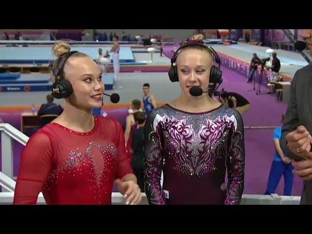 Interview Viktoria Listunova & Angelina Melnikova (SUB ENG) - Floor Final - Russian Cup 2023