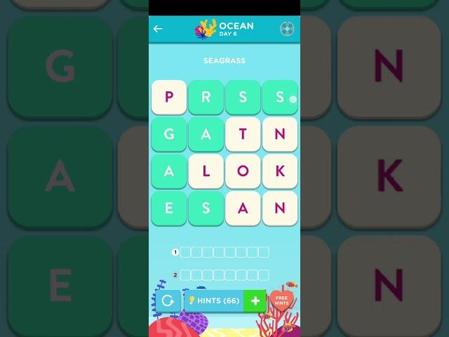 Wordbrain 2 Ocean Event Day 6 2024 Answers