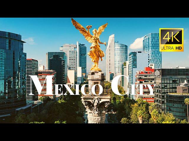 Capital & Largest City of Mexico, CDMX, Mexico City  in 4K ULTRA HD 60FPS Video by Drone