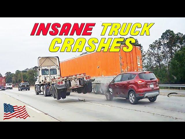 BEST OF SEMI-TRUCK CRASHES | Road Rage,  Brake checks | BEST OF THE YEAR 2024