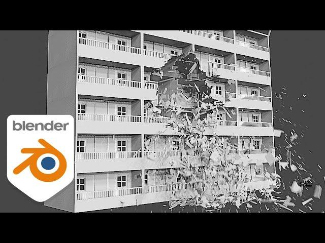 Realistic building destruction effects in blender