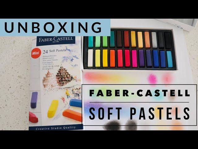 Unboxing and Testing FABER-CASTELL SOFT PASTELS 24 mini