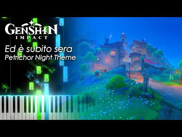 Ed e subito sera 「Petrichor Night Piano」- Genshin Impact Piano Tutorial & Sheet Music