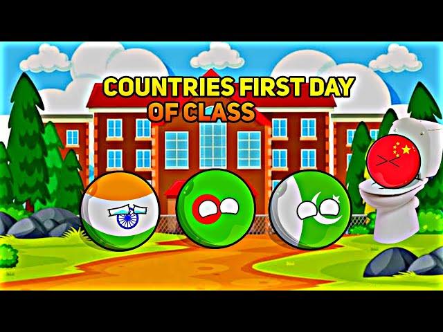 [COUNTRIES FIRST DAY OF CLASS] In Nutshell || [FUNNY]#countryballs #geography #mapping