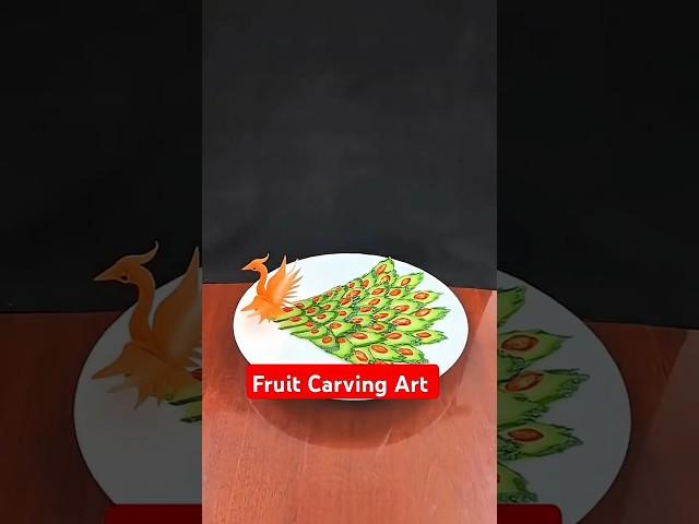 Cucumbers and carrots can also be cut into peacock tails #Creative#Display #Food carving knife #