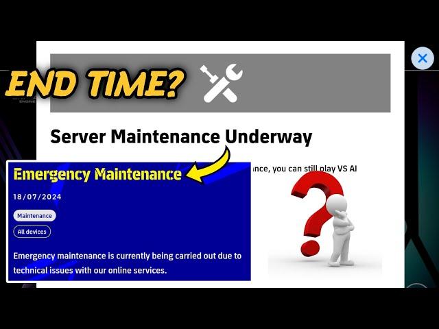 Emergency Maintenance Today in eFootball 2024 | Emergency Maintenance End Time