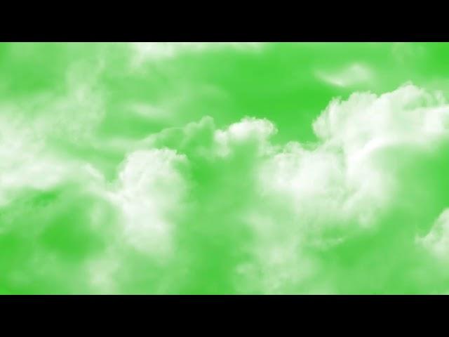 Timelapse  Clouds Travel Across Sky on Green Screen Background | HD