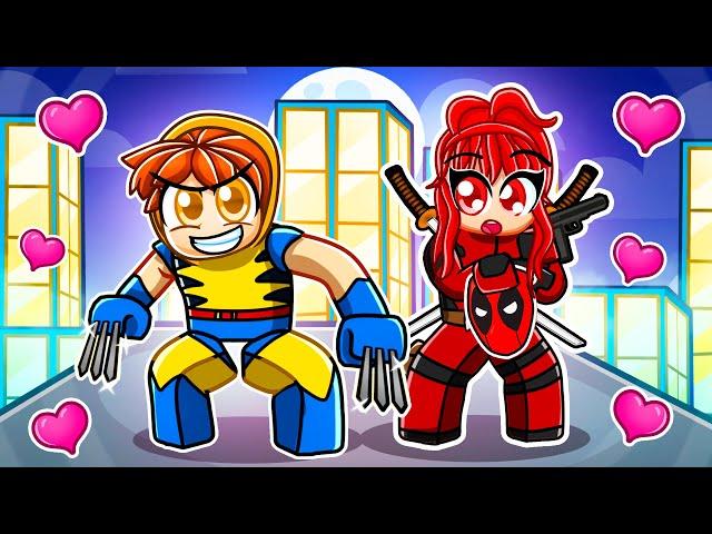 Playing as a DEADPOOL and WOLVERINE Couple in Roblox!